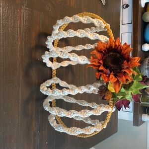 Handmade macramé pumpkin